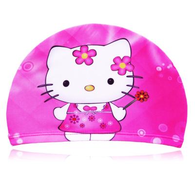 China 2014 NEW Children lycra swim cap with custom logo for sale