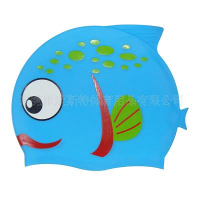 China Waterproof 100% lovely silicone children swim cap for sale