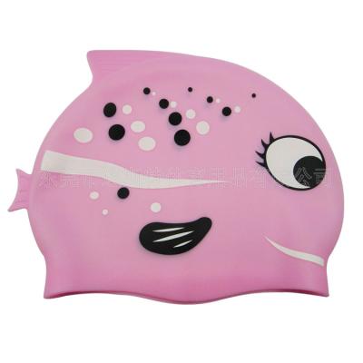 China Fashionable Silicone Children Swimming Caps for sale