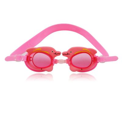 China Waterproof and anti-fog kids cartoon swimming goggles for sale