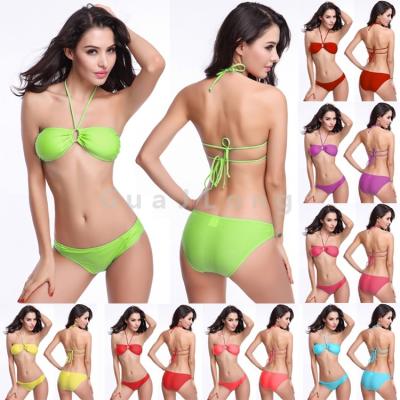 China Strappy Sexy Swimsuit Swimwear Bathing Monokini Push Up Padded Bikini for sale