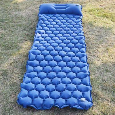 China Portable High Quality Custom Ultralight Waterproof Nylon 40D 8 Tpu Silk Layer Built In Inflator Pump Mat For Hiking Camping for sale