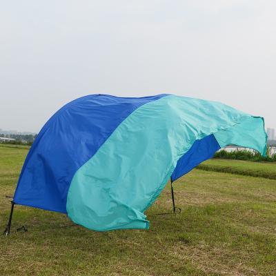 China Factory Wholesale Extended Type Three Season 2.4*2.9M 25D Ripstop Aluminum Alloy 5-6 Person Single Layer Nylon Camping Tarp for sale