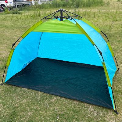 China Straight Tying Type Lightweight Three Season Double Door Extendable Floor Portable Outdoor UV Protecting 1-2 Person Beach Tent UV Windproof for sale