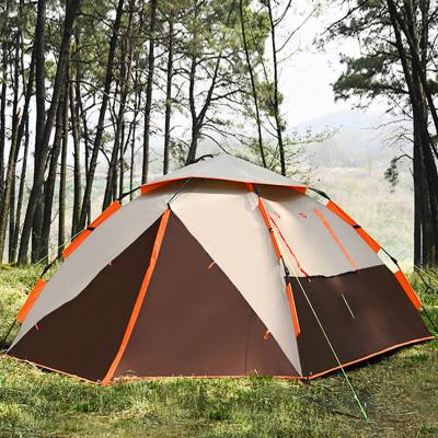 China Factory Double Layer 3-4 Oxford Silver 210D Windproof Custom Waterproof Camping 2.3*2.3M Person Straight Tying Type Straight Tying Type for sale