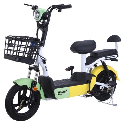 China Factory direct sale cheap electric bicycle adult two wheels 48v 12ah lead acid electric bicycle steel for sale