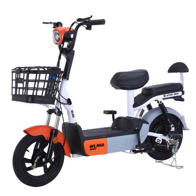 China 14 Inch Hub Motor 350w Electric Rear Bike Ladies ebike Steel Lithium Battery for sale