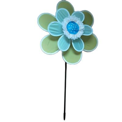 China Garden Ornament Craft Colorful Sunflower Decorative Windmill Toy for sale