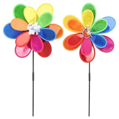 China Fower Lower Price Windmill Toys Reflective Plastic Sun Windmill Toys for sale