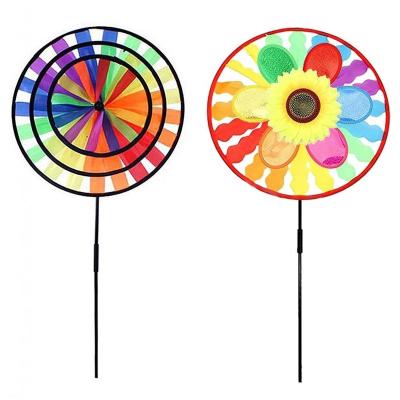 China Garden Decoration Tulip Windmill Lawn Flower Spinners Suns Garden Decoration For Party for sale