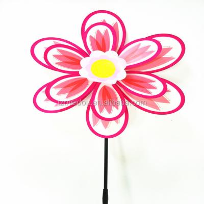 China Garden Planter Stakes Garden Sunflower Windmill Windmill Stake Sun Garden Decoration for sale