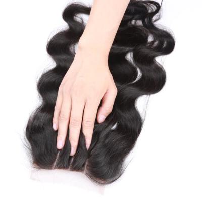 China Pretty Sheer Straight 9A Lace Closure 4x4 Hair Top Closure Natural Color Silky Straight Silky Straight Wave Hair for sale