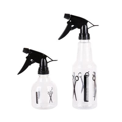 China Hair Salon Cheap Clear Plastic Round Small Personal Care Spray Bottle 250ml 350ml With Trigger Sprayer for sale