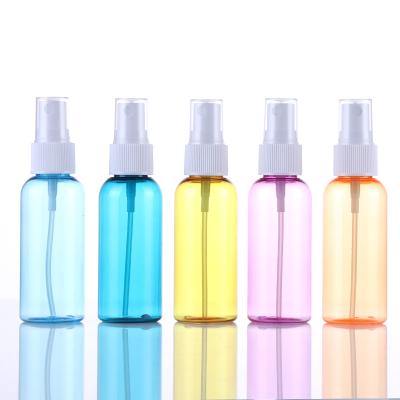 China 50ml Cosmetics Packing Plastic Fine Spray Bottle Light Blue Pink Light Blue Pink Frosted Airless Cream Mist Airless Bottle for sale