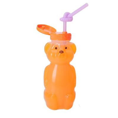 China Beverage Factory Bulk Sample Free Cute Bear PP Shape 230ML Honey Packing Cartoon Plastic Empty Squeeze Bottle for sale