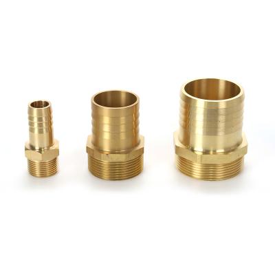 China Factory Wholesale Male Threads Hose Pipe Nipple Brass Burr Coupling Fitting Adapters For Rubber Hose Reducing for sale