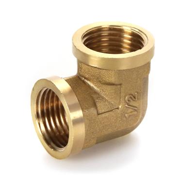 China Female Thread Cheap Brass Elbow Price Conduit Brass Elbow Fitting For Plumbing Water Pipe Equal Line for sale