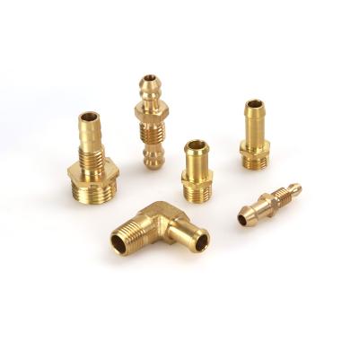 China Flexible Hose Connector Burr Elbow Coupling Fittings Male Thread Brass Quick Hose Fittings Equal for sale