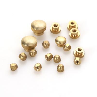 China General Industry High Quality Brass Hex Head Cap Nuts Brass Hex Dome Cap Nuts Around Head Bolt Cover Acorn Dome Nut for sale