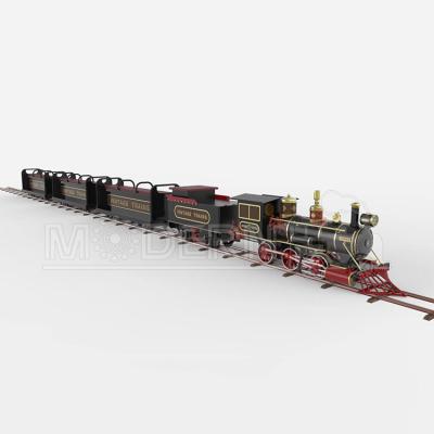 China Theme Park Amusement Rides Electric Track Train Amusement Park Train Rides For Sale for sale