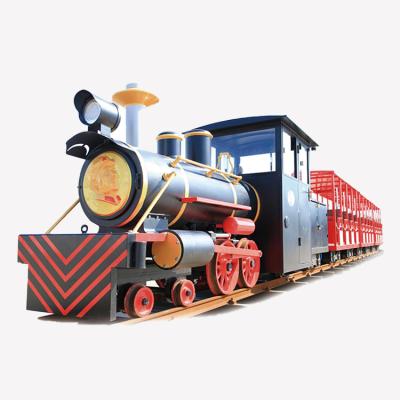 China Theme Park Attraction Outdoor Amusement Park Rides Electric Track Train For Kids for sale