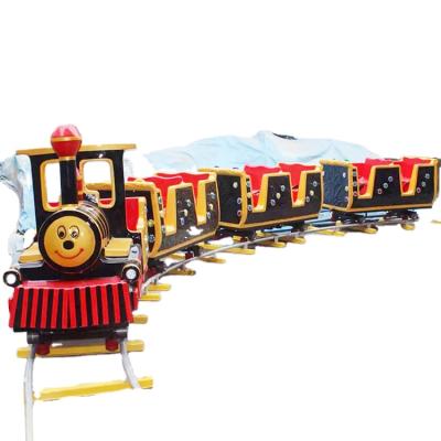 China Outdoor Mall Playground Equipment Ride On Train With Track For Adults Mini Track Electric Train For Sale for sale