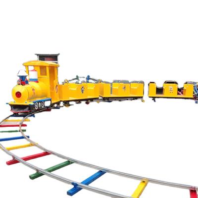 China Outdoor Theme Park Amusement Park Ride Train Track Rail Kids And Adult Rides Train Set On Sale for sale