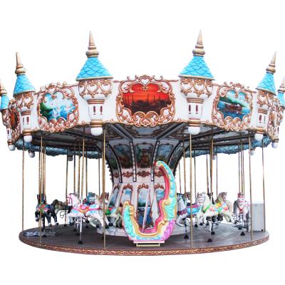 China Outdoor Funfair Amusement Theme Park Equipment Fair Rides Merry Electric Go Round Carousel Rides For Sale for sale