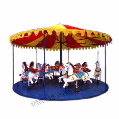 China Merry Fairground Goes Round Carousels For Sale Merry Goes Around Ride Amusement Park Mechanical Cheap Carousel Horse For Sale for sale