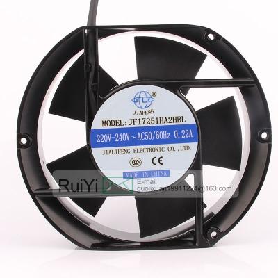 China Brand New AC 220V 0.22A 17cm Industrial Fan JIAFENG 172X50X51mm JF17251HA2HBL/HSL for Hotels Heat Dissipation Wind Centrifugal for sale