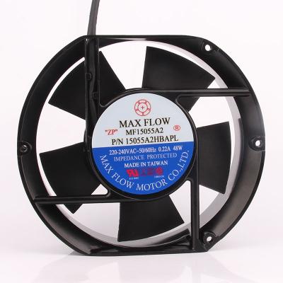 China Hotels MAXFLOW Industrial Centrifugal Exhaust Axial Flow Fan MF15055A2 15055A2HBAPL 220V 0.22A 48W 17251172x172x51MM 17CM for sale