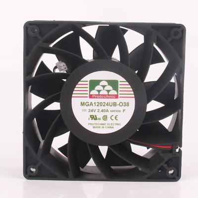 China Yongli MGA12024UB-O38 12038 120x120x38 mm 12cm 24V 2.4a Industrial Large Air Volume Converter 4000 RPM 192.90 CFM Fan for sale