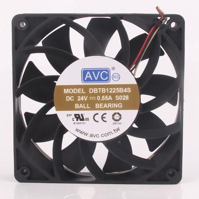 China Hotels DBTB1225B4S 12CM 12025 24V 0.55A 120x120x25mm 3-Wire With Industrial Double Ball Exhaust Large Air Volume Fan for sale