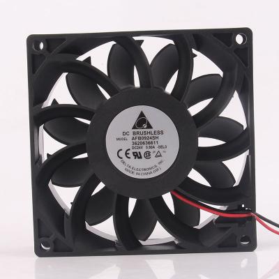 China Afb0924sh-a Delta 9025 DC24V 0.5A 90x90x25mm 4800RPM 102.95CFM Dual Ball Converter Server Centrifugal Exhaust Fan for sale