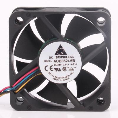 China Hotels delta AUB0524HB 24V 0.11A 5015 50X50X15MM 5CM frequency converter fan 4 wire FPRD exhaust ventilation fan for sale