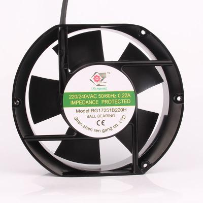 China New RENGANG RG1751B220H 220V 0.22A 17CM 172X150X51MM industrial ventilation fan 17251 heat dissipation centrifugal exhaust for hotels Te koop