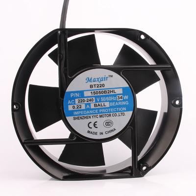 Κίνα New Maxair/BT 150X150X50MM 15CM 15050B2HL AC Fan for Hotels 0.22A 15050B2H 220V Industrial Axial Centrifugal Exhaust Ball Bearing προς πώληση