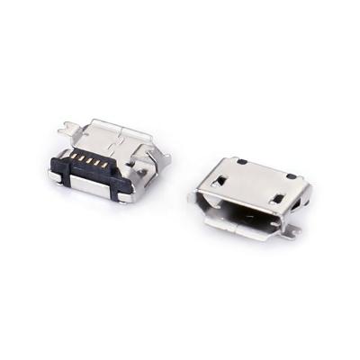 China PCB Factory Direct Selling Micro Usb 5 Pin Pad Height Connector 0.9 SMT Filling Left Micro Usb Female Connectors for sale