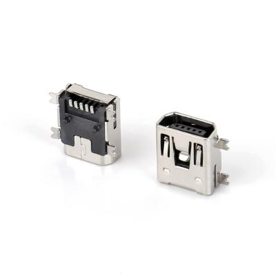 China Mini USB 5 Pin Connector Female SMT ab type pcb connector for mobile charging port for sale