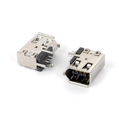 China Good Computers Quality USB1394 Connector IEEE 1394 Female 90 Degree 6PIN Side Socket USB Connector Manufacture for sale