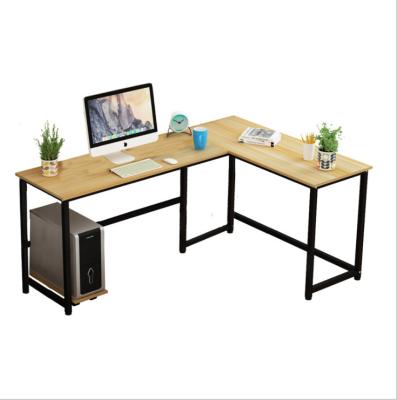 China Other Wholesale Shot Downstairs KD RTA Home Office Furniture Space Saving Wood Metal Frame L-Shaped Corner PC Computer Desk of Large for sale