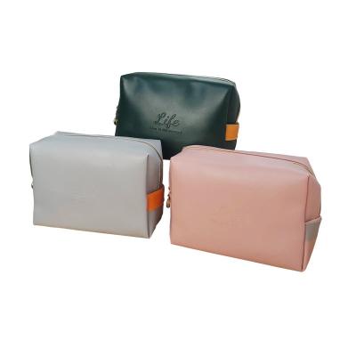 China FRONTIER Fashion PU Makeup Bag Large Capacity Travel Ins Leather Air Wash Waterproof Toiletries Bag Storage Cosmetic Bag for sale