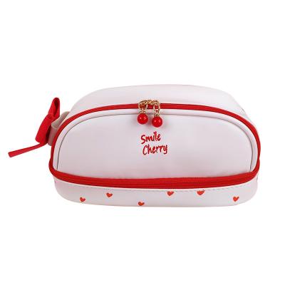 China Schools & Beautiful stationery large capacity receipt office girl CIA wind pen bag small and pure and fresh strawberry junior high school student pencil case for sale