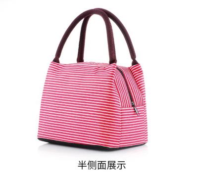 China Oxford fabric. Stripe isolated lunch bag lunch box of male and female children having picnic lunch box leak protection bags for sale