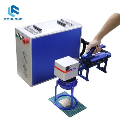 China Fonland Laser Marking Machine 30W Air Cooled Portable Handheld Stainless Steel Color Laser Marking For Metal for sale