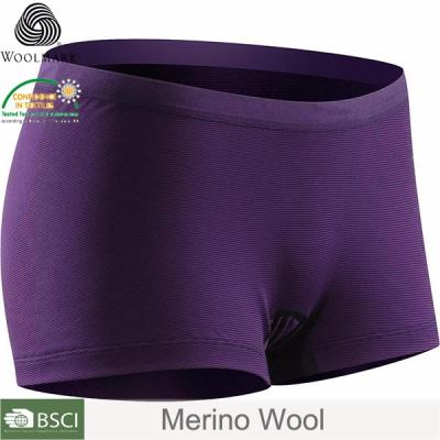 China Antibacterial merino wool brief woman boxers, lady panties, women shorts for sale