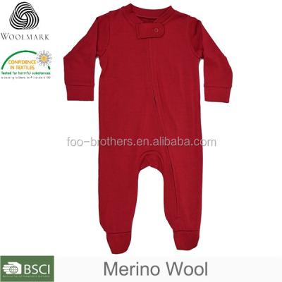 China White Merino Wool Plain Long Sleeve Rompers Baby Plus Size Plain Baby Rompers for sale