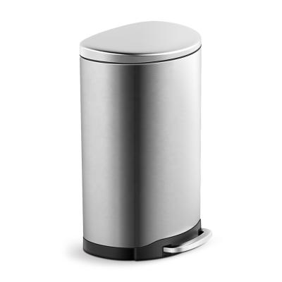 China Sustainable 6L, 12L, 40L Waste Stainless Steel Foot Pedal Bin Slow Closing Sanitary Waste Bin for sale