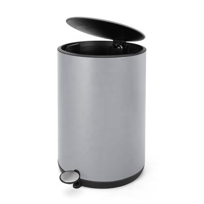 China Sustainable Home Stainless Steel Kitchen Lid Step Pedal Waste Bin Trash Bin for sale