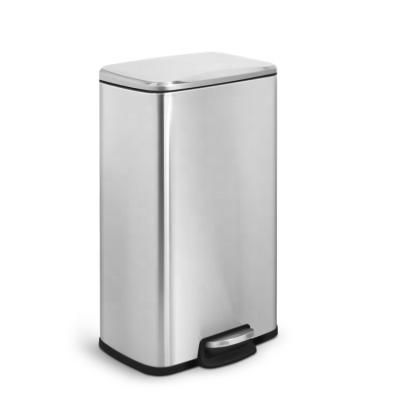 China Sustainable Foot Pedal Stainless Steel Pedal Bin / Dust Bin With Bucket for sale